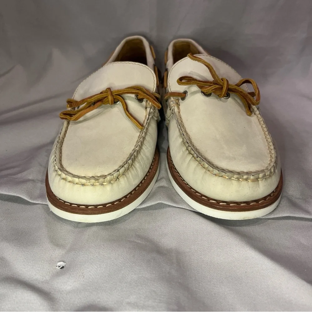 ERNEST HEMINGWAY Boat Dock Casual Shoe White Leather Suede Men Size 9